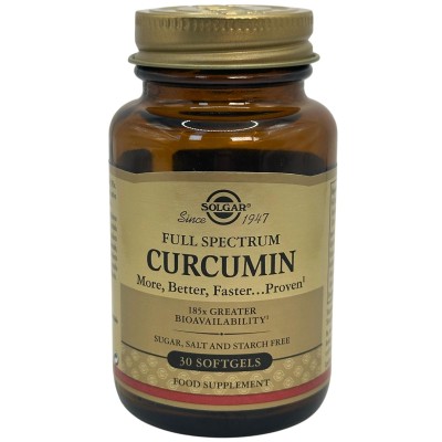 Full Expectrum Cúrcuma (Curcumin) 30 cápsulas de Solgar SOLGAR 1659597 Suplementos Naturales acción Analgesica, Antiinflamato...
