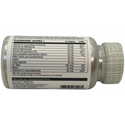 Vitamina B Complex 50 - 50 Cápsulas Vegetales de solaray SOLARAY SM-4270 Vitamina B salud.bio