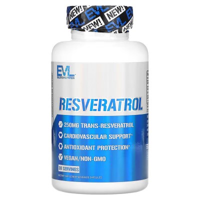 Resveratrol 250 mg 60 cápsulas vegetales de EVLution Nutrition EVLution Nutrition EVL-02813 Antioxidantes salud.bio