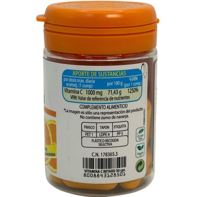Vitamina C 1000mg Retard 30 ó 90 Comprimidos de ESI ESI ESI-VC-30-90 Vitamina C salud.bio