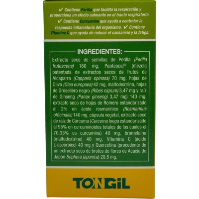NIVELRESPIR (Con Perilla) 40 Cápsulas de Tongil Tongil H32 Sistema inmunitario salud.bio