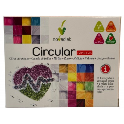 Circular 60 cápsulas de NovaDiet Novadiet NOV-52063 Sistema circulatorio salud.bio