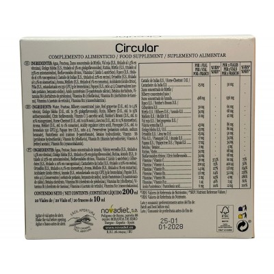 Circular 20 viales de NovaDiet Novadiet NOV-55046 Sistema circulatorio salud.bio