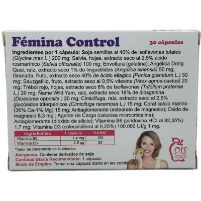 FeminaControl 30 cápslas de DIS DIS DIS-23695 Menopausia salud.bio