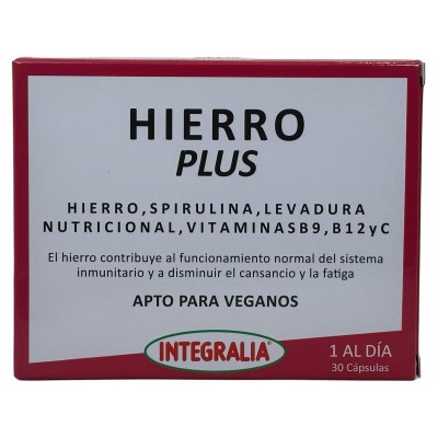 Hierro Plus 30 Cápsulas de integralia INTEGRALIA INT-331 Suplementos Minerales  salud.bio