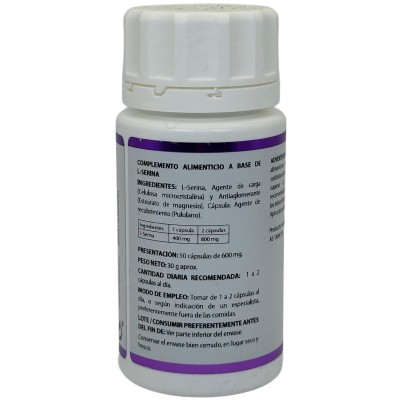 L-Serina 400mg en 50 y 180 Cápsulas de Equisalud Equisalud EQU-02830-02653 Aminoácidos salud.bio