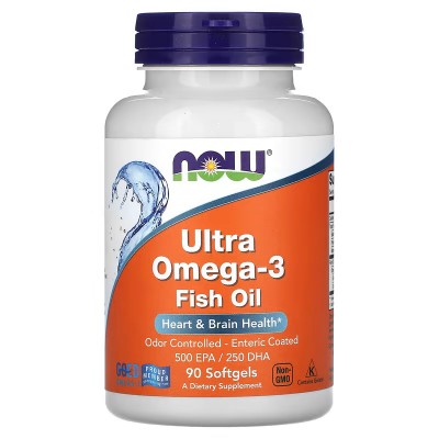 Ultra Omega 3 (Aceite de pescado) 90 ó 180 Perlas de NOW Foods NOW Foods NOW-01661-01662 Sistema cardiovascular salud.bio