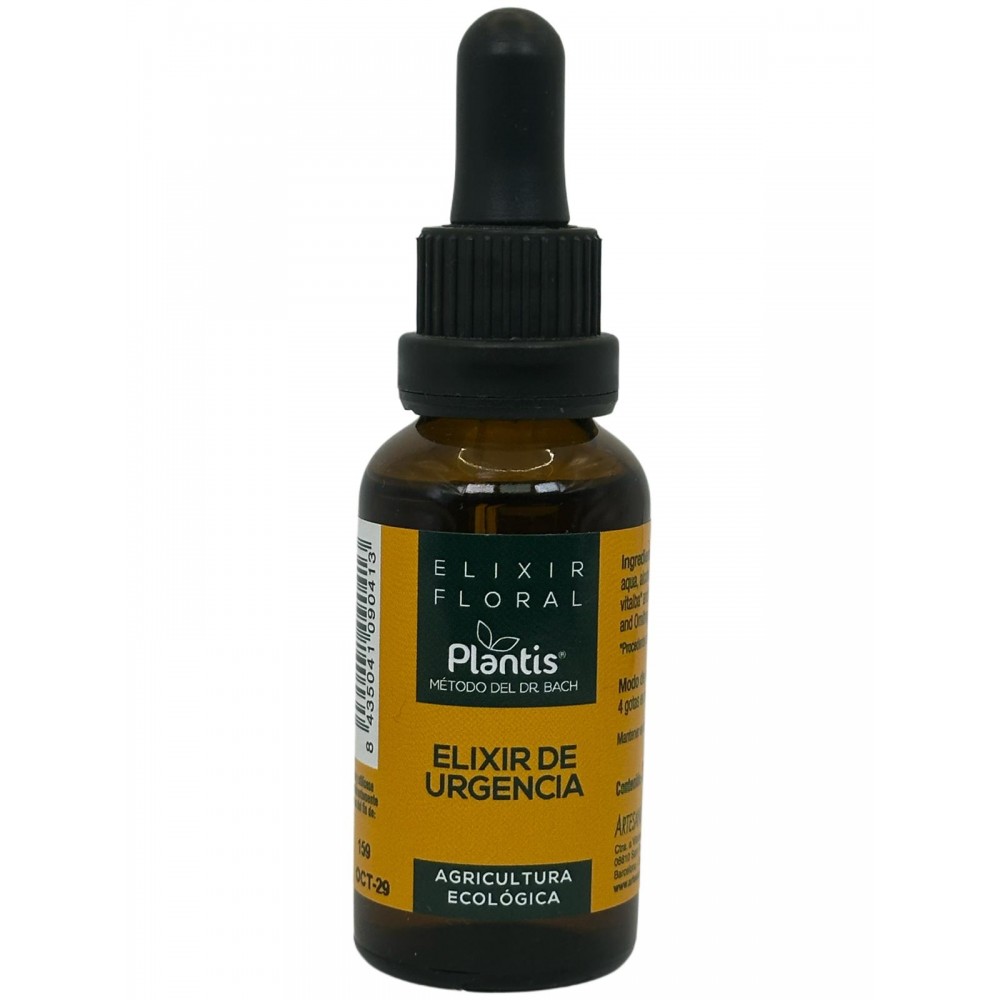 Elixir de Urgencia, rescate Flores de Bach 30ml de Plantis Artesania Agrícola PLA-09041 Flores de Bach salud.bio