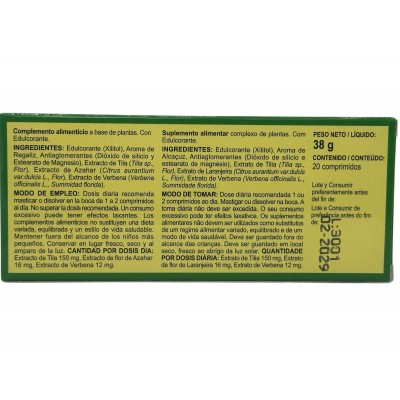 Tilia comprimidos Masticables de Integralia INTEGRALIA INT-54025 insomnio y descanso salud.bio