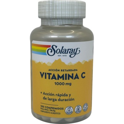 Vitamina C, 1000 mg, 100 Comprimidos de Solaray SOLARAY 4453 Vitamina C salud.bio