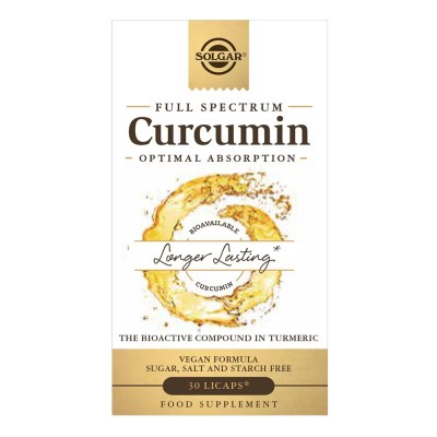 Full Expectrum Cúrcuma (Curcumin) 30 cápsulas de Solgar SOLGAR 1659597 Suplementos Naturales acción Analgesica, Antiinflamato...