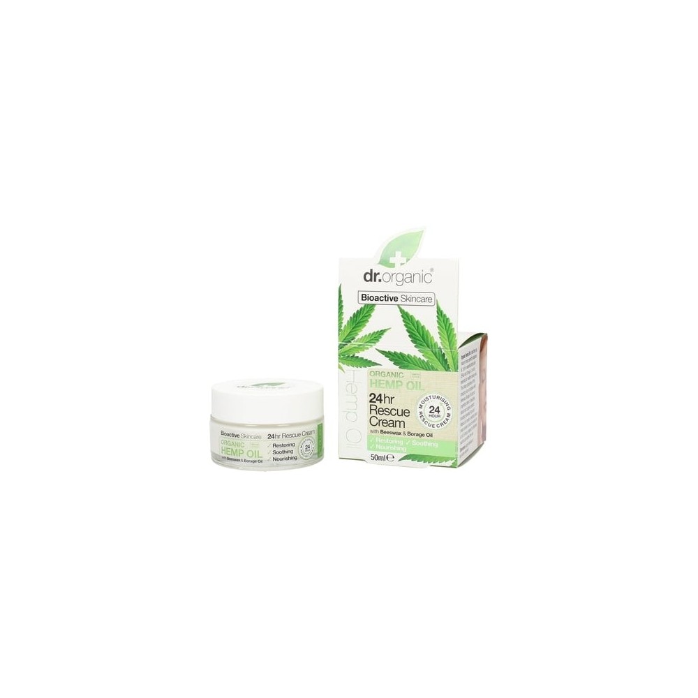 Crema Rescate 24H (Organic Hemp Rescue Cream) de Dr.Organic Doctor Organic DR00480 Cosmética Natural salud.bio