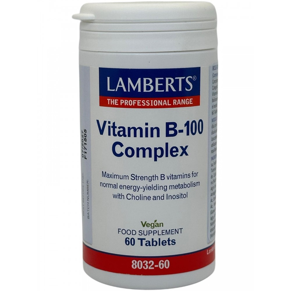 Complejo Vitamina B-100 Complex de Lambert Profesional Lamberts 8032-60 Vitamina B salud.bio