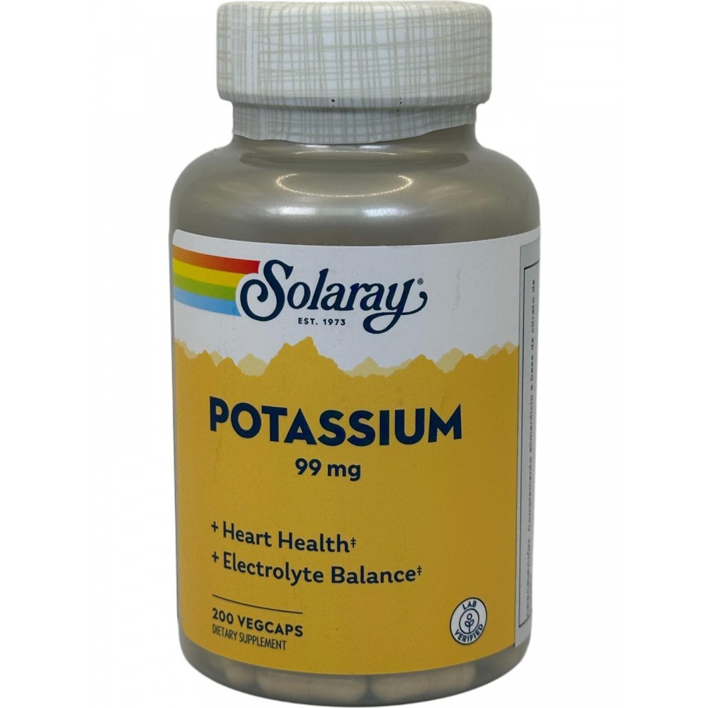 BIG Potasio Citrato 99 mg 200 Cápsulas Vegetales de Solaray SOLARAY SOLA-04671 Minerales salud.bio