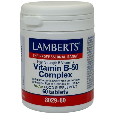 Complejo Vitamina B-50 Complex de Lambert Profesional Lamberts 8029-60 Vitamina B salud.bio
