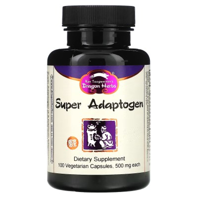 Super adaptógeno, 500 mg, 100 cápsulas vegetales de Dragon Herbs Dragon Herbs DRA-00186 Estados emocionales, ansiedad, estrés...