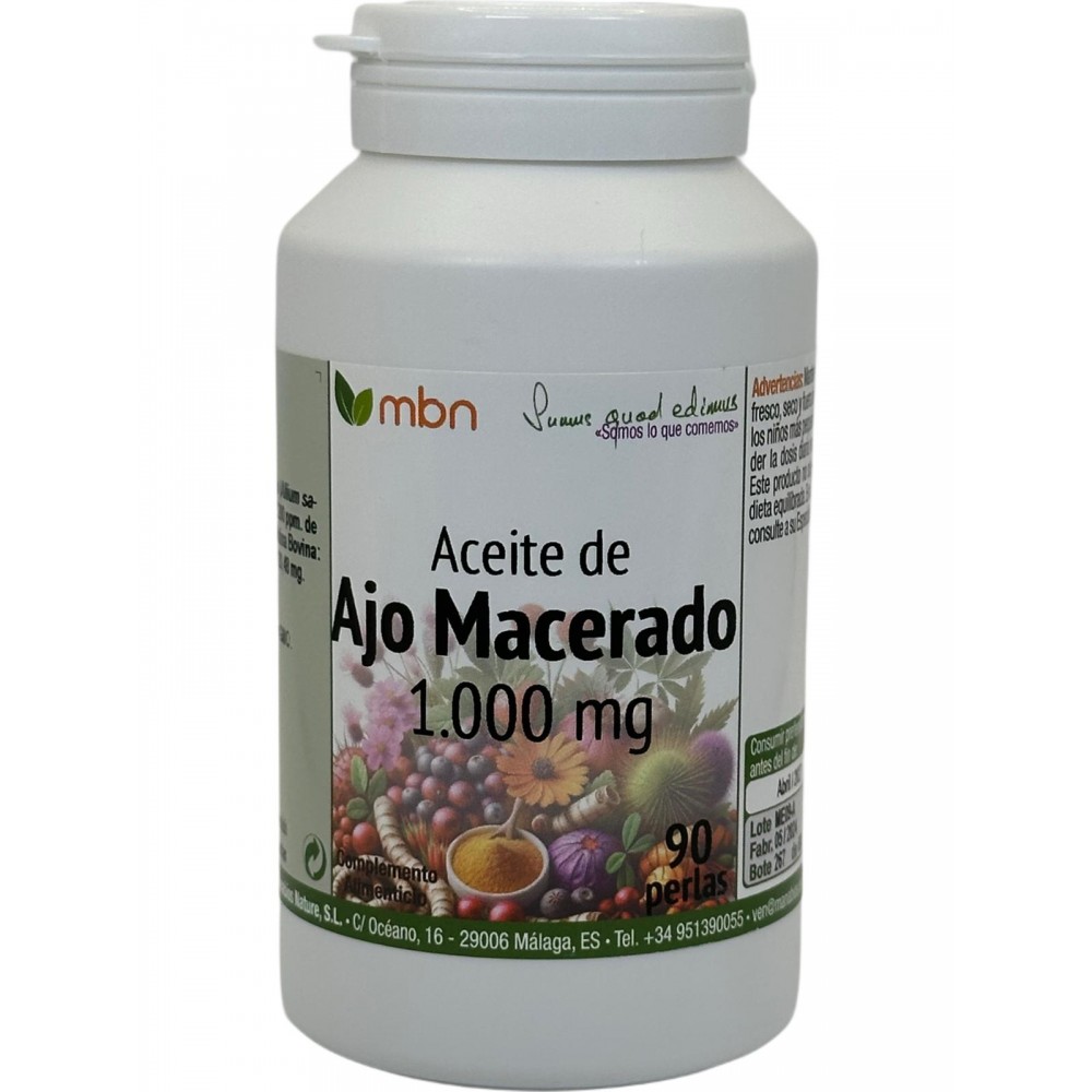 Ajo Macerado 1000mg 90 Perlas de Manabíos Manabios 111967 Ayuda control Tension salud.bio