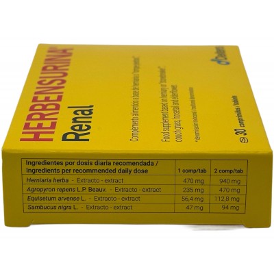 Herbensurina RENAL 30 Comprimidos de Deiters DEITERS DEI-00161 Bienestar urinario. Ayuda en el bienestar urinario. salud.bio