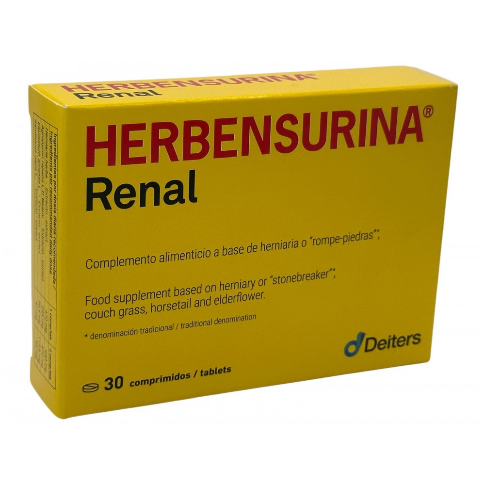 Herbensurina RENAL 30 Comprimidos de Deiters DEITERS DEI-00161 Bienestar urinario. Ayuda en el bienestar urinario. salud.bio