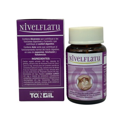 NIVELFLATU (Gases, inchazon, Espasmos) 30 Cápsulas de Tongil Tongil TON-30215 Ayudas aparato Digestivo salud.bio