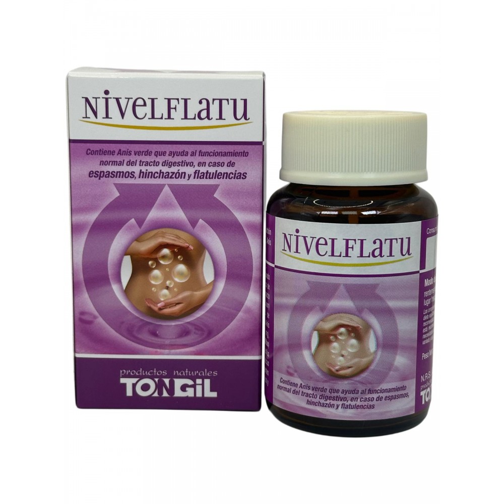 NIVELFLATU (Gases, inchazon, Espasmos) 30 Cápsulas de Tongil Tongil TON-30215 Ayudas aparato Digestivo salud.bio