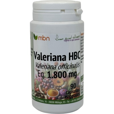 Valeriana 1.800mg HBC 90 Cápsulas de Manabíos Manabios 111567 Estados emocionales, ansiedad, estrés, depresión, relax salud.bio