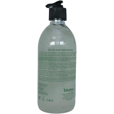 Gel aloe vera 100% natural 500 ml de derbós Derbós DER-089 Cosmética Natural salud.bio