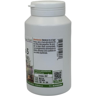 Omega 3 Premium (35:25) 90 PERLAS de Manabios Manabios 111609 Sistema cardiovascular salud.bio
