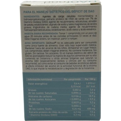 DAOfood® 60 comprimidos mini de Dr Healthcare DR Healthcare 185940.2 Ayudas aparato Digestivo salud.bio