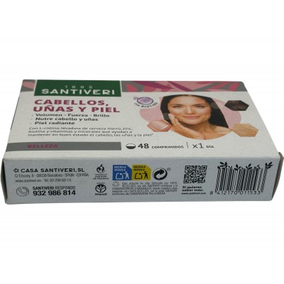 Cabello Uñas y Piel (nutrientes específicos) 48 Cápsulas de Santiveri Santiveri  SAN-01153 Piel, Cabello y Uñas, Complementos...