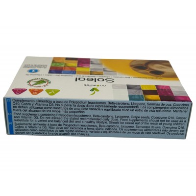 Soleal (Protégete del Sol también desde dentro) 30 Cápsulas de Novadiet Novadiet NOV-83023 Nutricosmética salud.bio