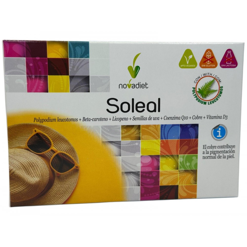 Soleal (Protégete del Sol también desde dentro) 30 Cápsulas de Novadiet Novadiet NOV-83023 Nutricosmética salud.bio