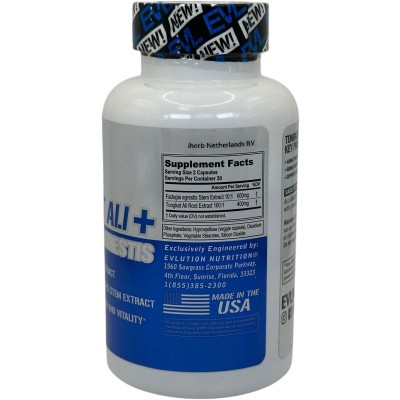 Tongkat ali más Fadogia agrestis, 400 mg, 60 cápsulas vegetales (200 mg por cápsula) de EVLution Nutrition EVLution Nutrition...