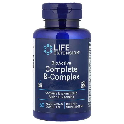 Complejo B BioActivo B-Complex 60 cápsulas de Life Extension Life Extension LEX-19456 Vitamina B salud.bio