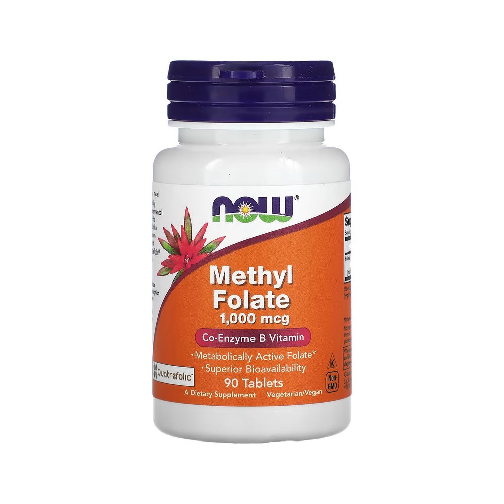 Metilfolato, 1000 mcg, 90 comprimidos de NOW Foods NOW Foods NOW-00491 Vitamina B salud.bio