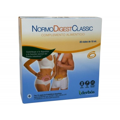 Normodigest Clasic 20 Viales de derbós Derbós DER-15127 Ayudas aparato Digestivo salud.bio