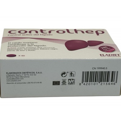 CONTROLHEP (función Hepática) 60 comprimidos de Eladiet Eladiet PA.FE.CHEP Higado y sistema hepatobiliar salud.bio