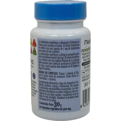 Melatonova con Melatonina de 1.9mg y plantas de Novadiet Novadiet 10027 insomnio y descanso salud.bio