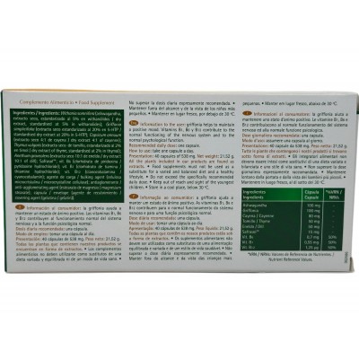 Profeliz (Estado de ánimo positivo) con Azafrán, 40 Cápsulas de Tegor Tegor TEG-06220 Estados emocionales, ansiedad, estrés, ...