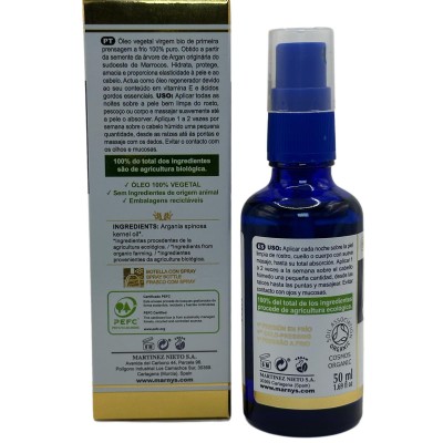 Aceite de Argan Bio 50 ml en spray de Marnys Marnys AP221 Aceites esenciales uso topico salud.bio