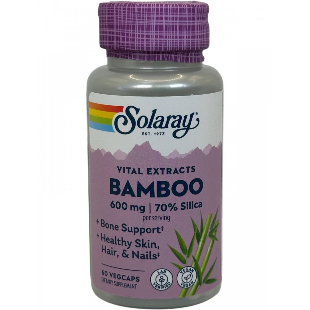 Bambú 60 Cápsulas Vegetales de Solaray SOLARAY SOL-03075 Articulaciones, Huesos, Tendones y Musculos, componen el Aparato Loc...