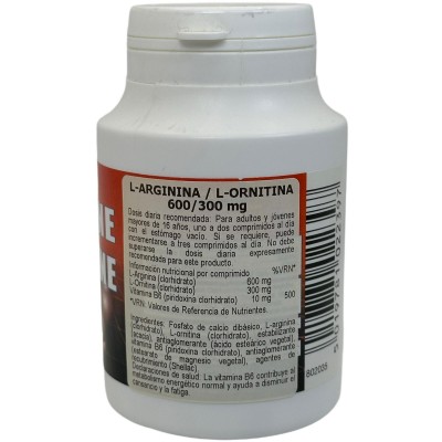L-Arginina y L-Ornitina con Vitamina B6 de Health Aid Health Aid 802035 Aminoácidos salud.bio