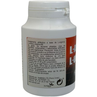 L-Arginina y L-Ornitina con Vitamina B6 de Health Aid Health Aid 802035 Aminoácidos salud.bio