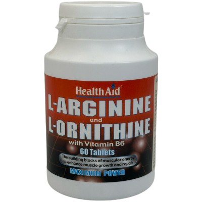 L-Arginina y L-Ornitina con Vitamina B6 de Health Aid Health Aid 802035 Aminoácidos salud.bio