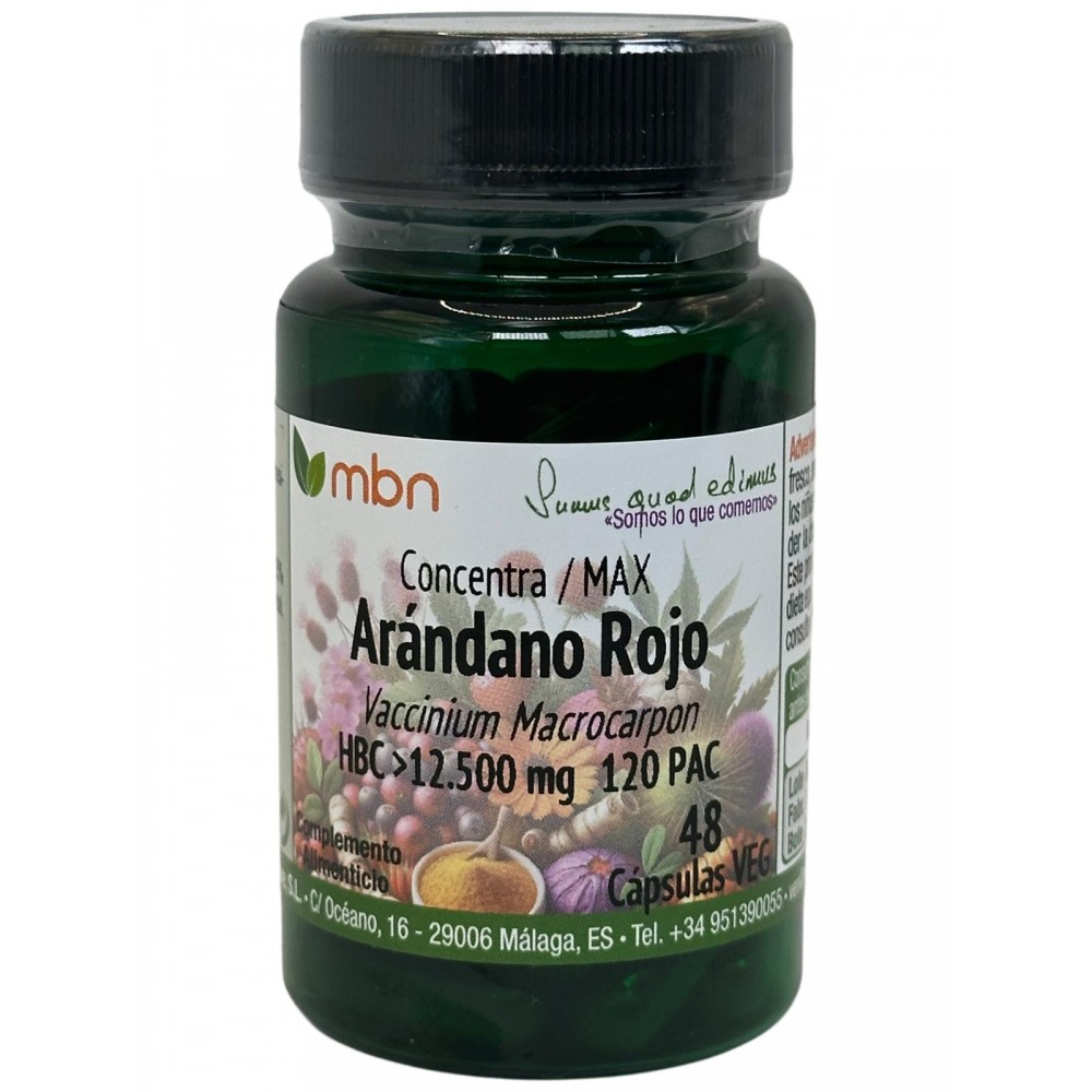Arándano Rojo Concentración Max 12.500 mg de Manabios Manabios 111201 Bienestar urinario. Ayuda en el bienestar urinario. sal...