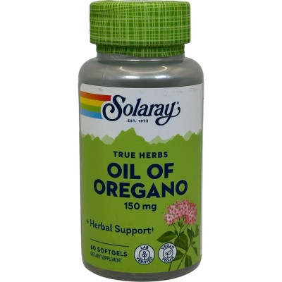 Aceite de orégano 150mg. 60 perlas de Solaray SOLARAY SOLA-82949 Ayudas aparato Digestivo salud.bio