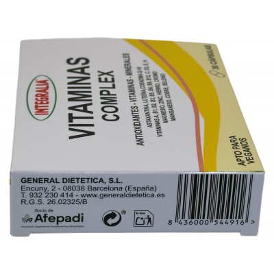 Vitaminas Complex (Antioxidantes - Minerales) 30 Capsulas de Integralia INTEGRALIA INT-54491 Vitaminas y Multinutrientes salu...