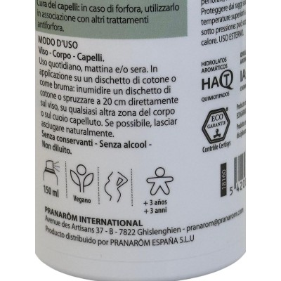 Hidrolato Árbol del té Tea Tree BIO - 150 ml de Pranarôm Pranarôm 2218160 Acéites esenciales salud.bio