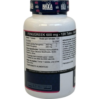 Fenogreco (Fenugreek Alholvas) 600 mg - 120 Tabs de Haya labs Haya Labs HAY-15400 Ayuda Glucemia y Diabetes salud.bio