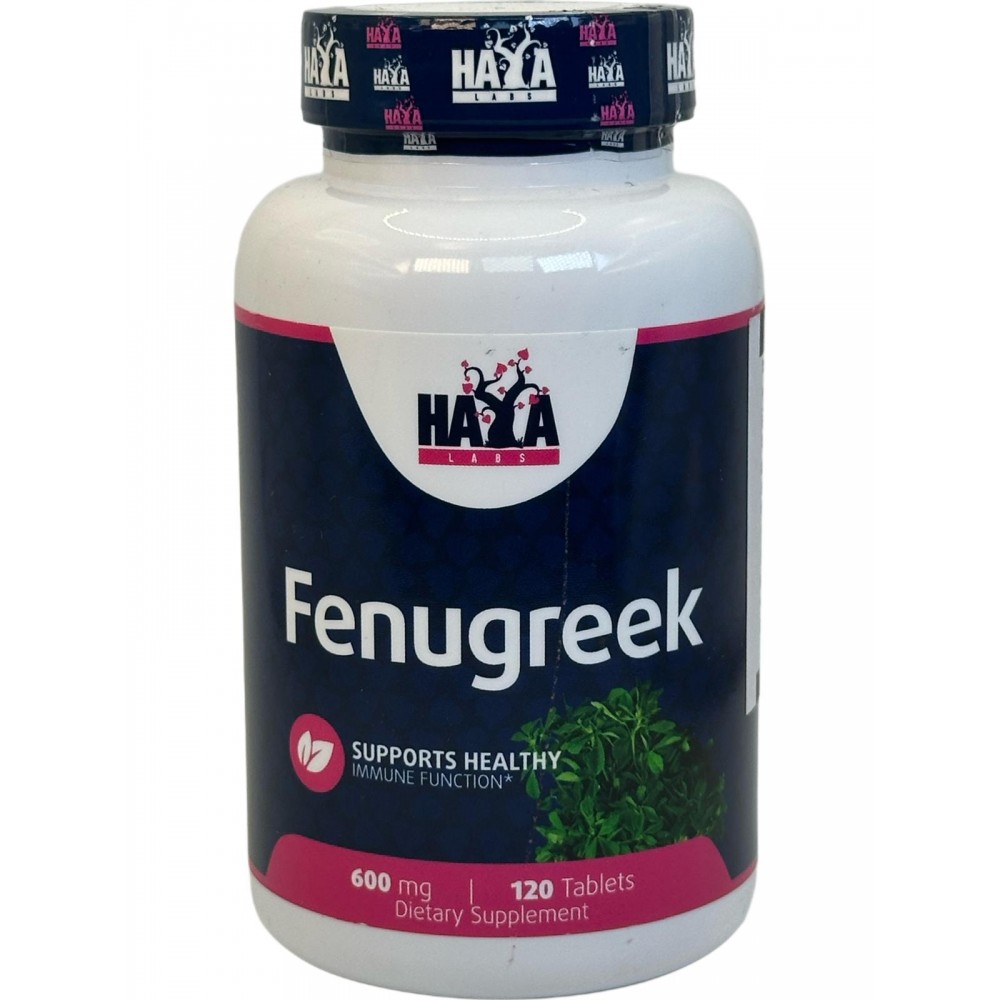 Fenogreco (Fenugreek Alholvas) 600 mg - 120 Tabs de Haya labs Haya Labs HAY-15400 Ayuda Glucemia y Diabetes salud.bio